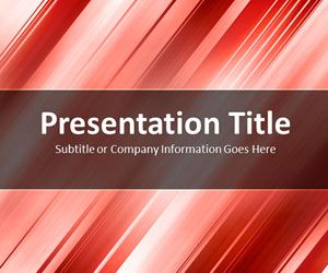 Slanted Bars Red PowerPoint Template