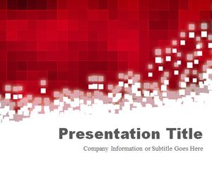 Pixels Red Powerpoint Template