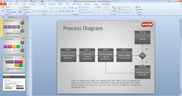 Powerpoint Process Flow Chart Template Free