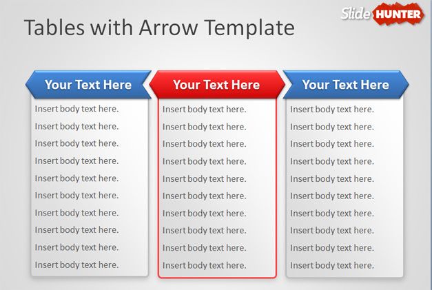 PowerPoint table template for presentations