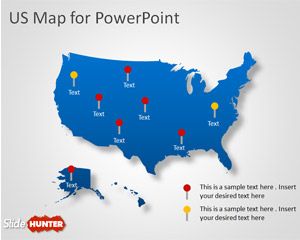 Free Us Map Shape For Powerpoint Presentations Free Powerpoint